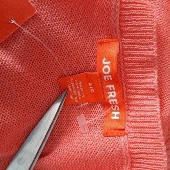 JOE FRESH - New Fine Knit Tank Sleeveless V-Neck Top Shell Pink Sz S - Picture 9 of 10